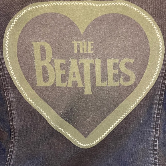The Beatles One-of-a-Kind Max Jeans Custom Black Metal-Studded Bomber Jacket - Picture 4 of 8